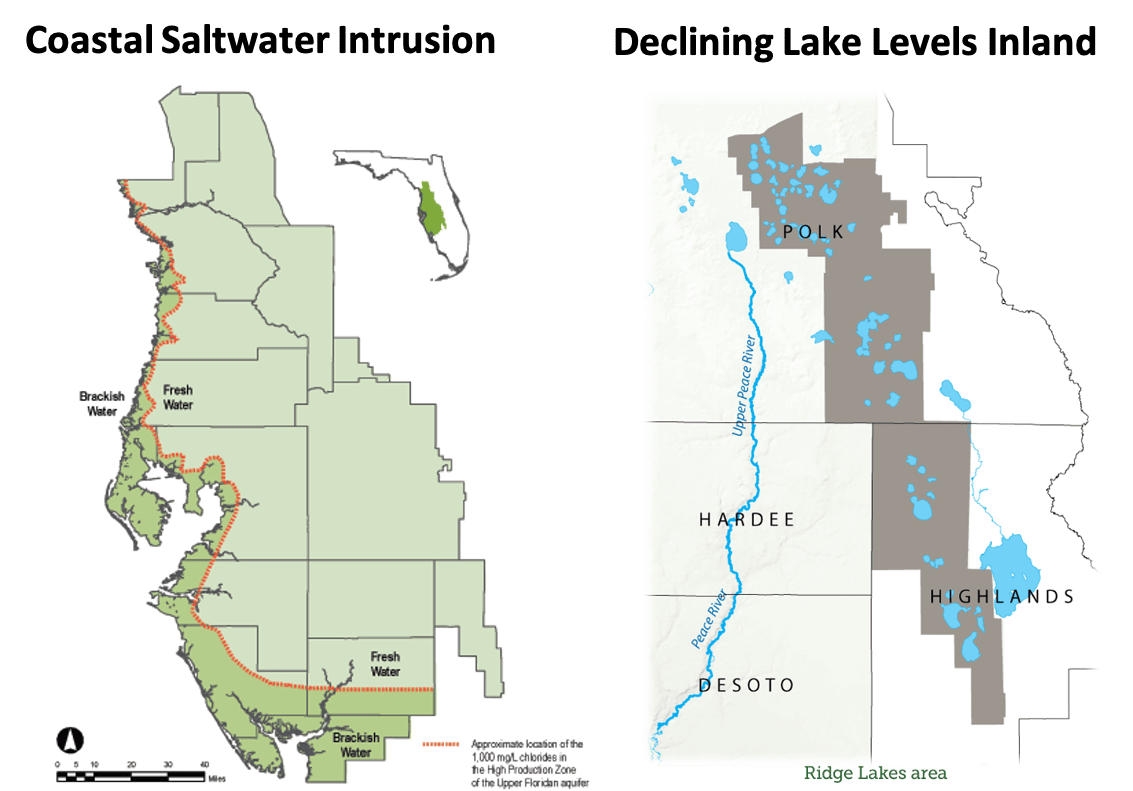 Maps of Resource Concerns on the Peace River U.S. Climate Resilience